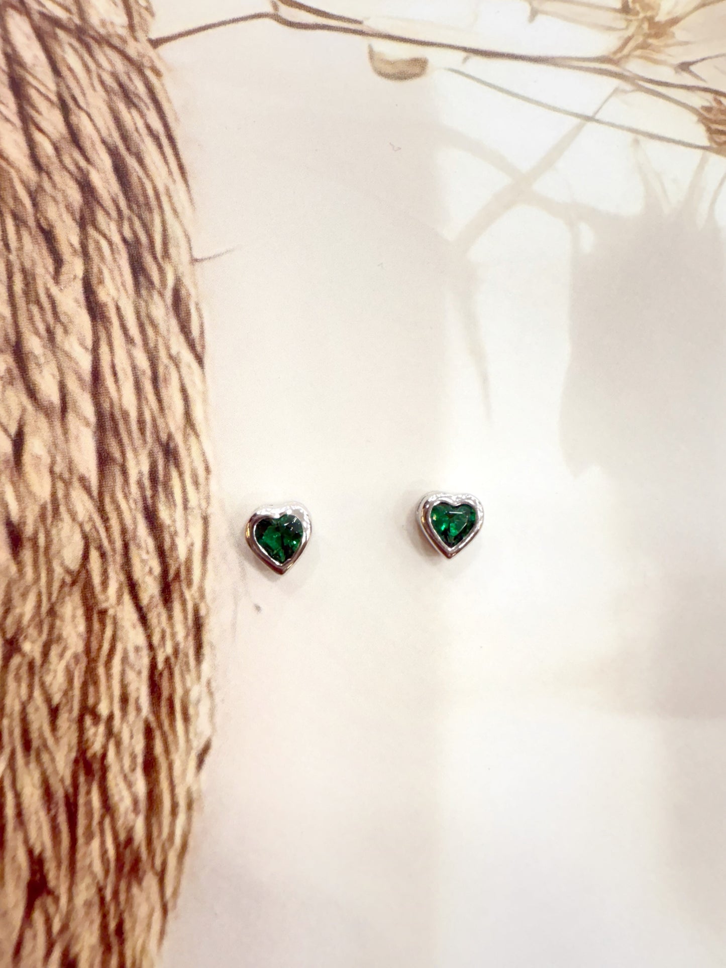 Green Heart Studs