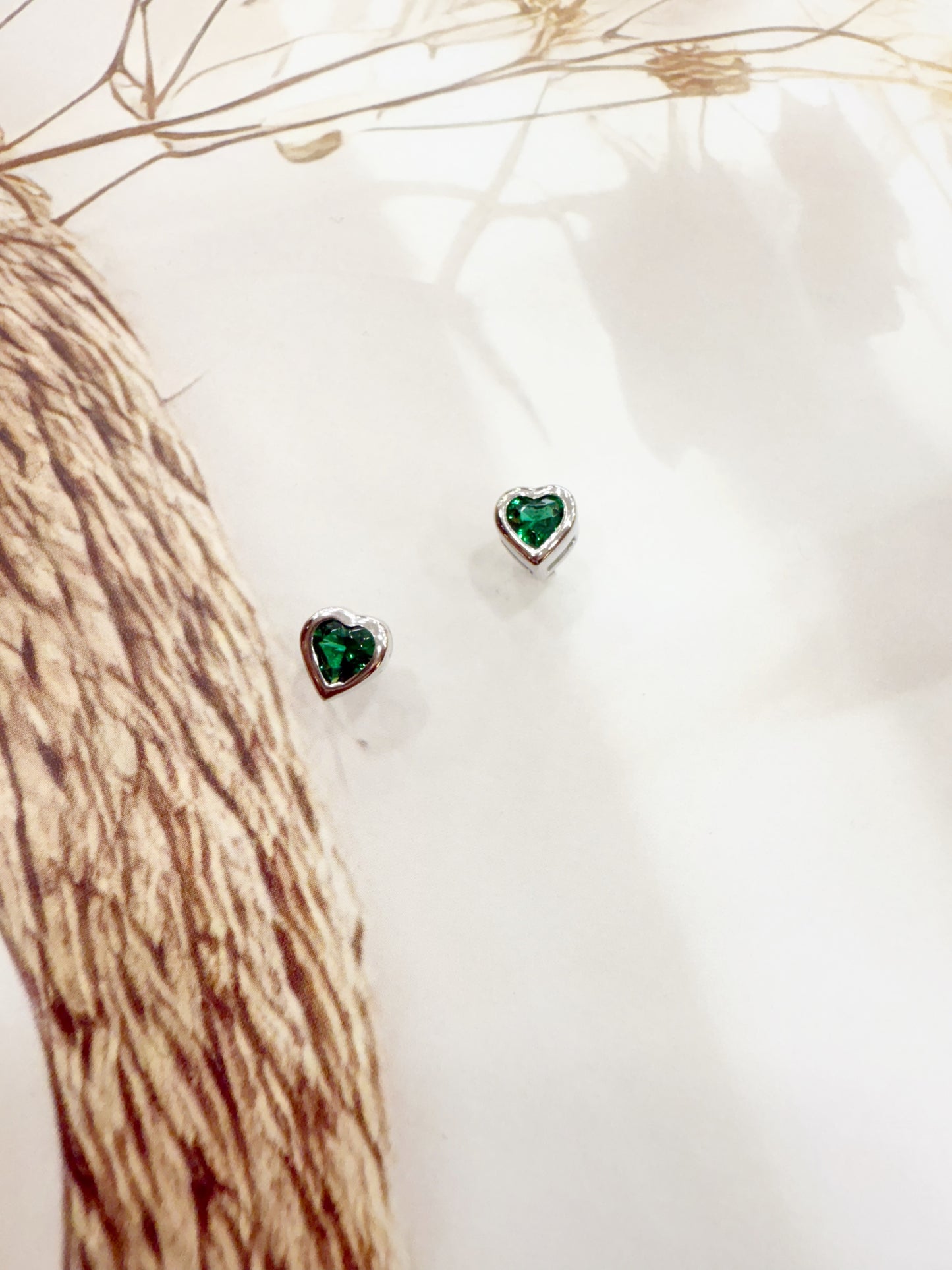 Green Heart Studs