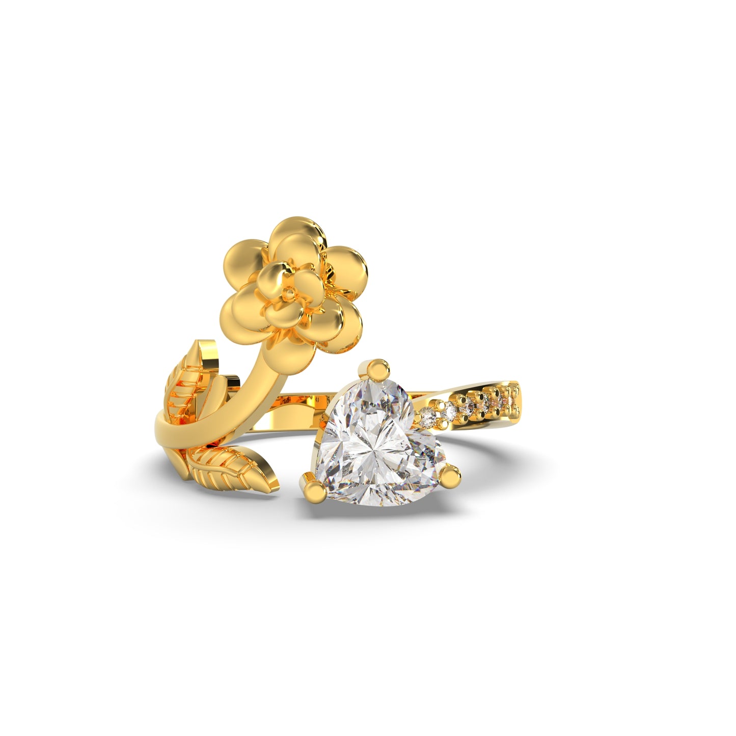 Rose Heart Sparkle Ring