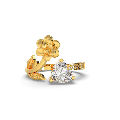 Rose Heart Sparkle Ring