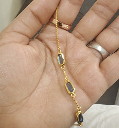 Blue Topaz Link Bracelets